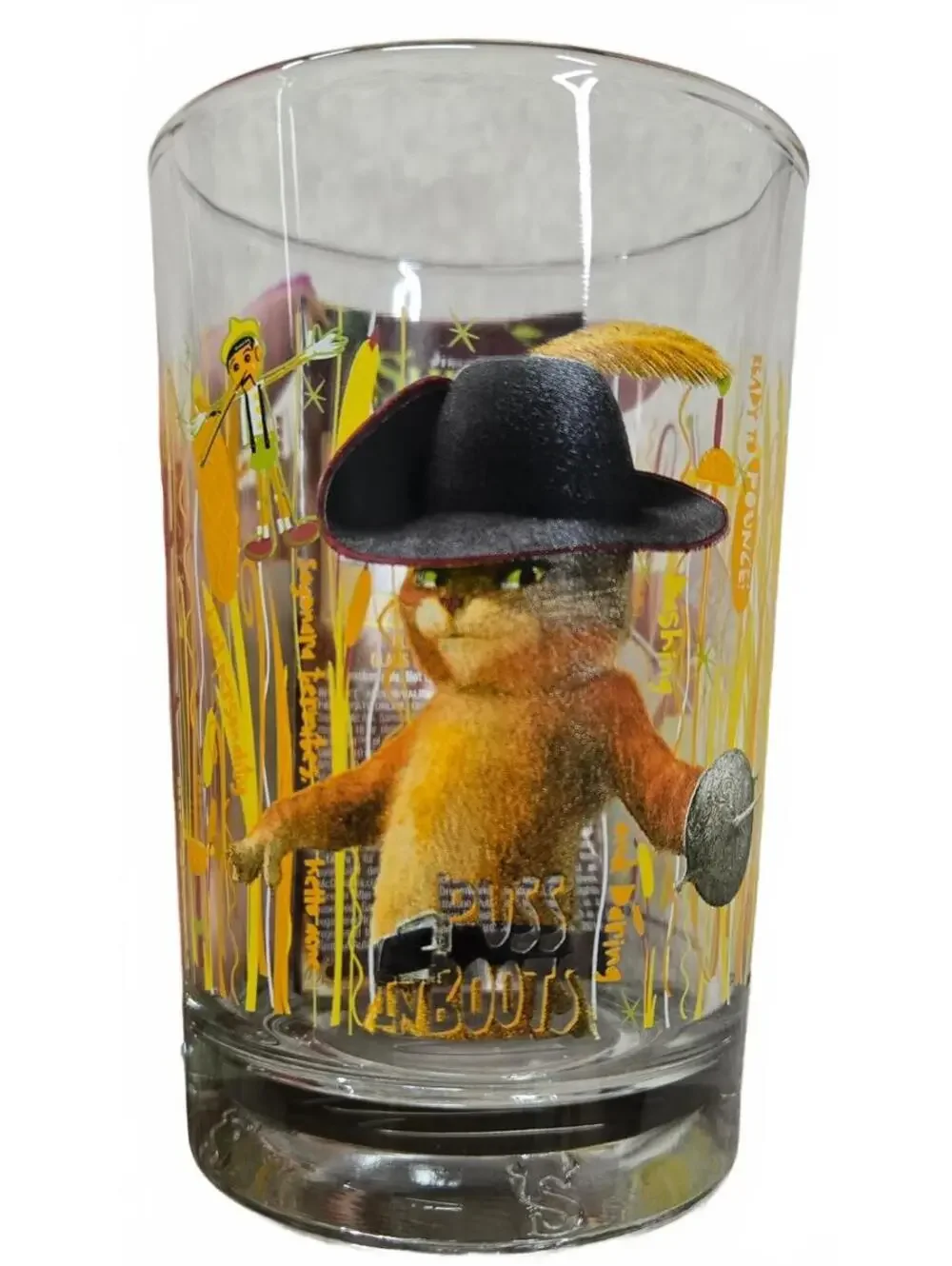 Set of 4 McDonald's Shrek Character Glasses Featuring Shrek, Fiona, Donkey, and